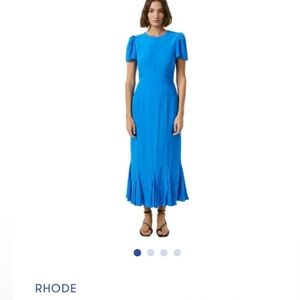RHODE Bright Blue Midi Dress